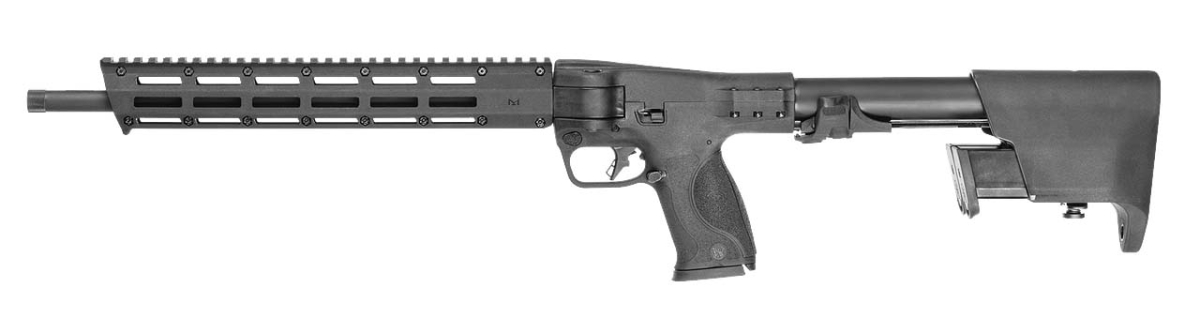 Smith & Wesson M&P FPC folding carbine, now in 10mm Auto Smith & Wesson M&P FPC 10mm Auto folding carbine – left side