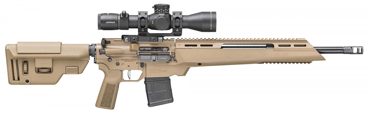 Springfield Armory SAINT Edge ATC, the Accurized Tactical Chassis rifle Springfield Armory SAINT Edge ATC semi-automatic rifle, Elite version – right side
