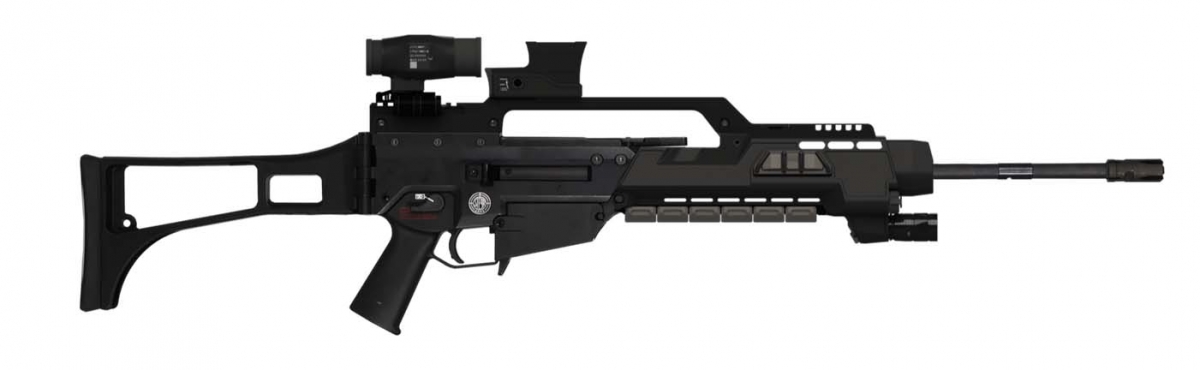 Steyr Arms G62 Upgrade Kit: finally a fix for the G36 assault rifle? The Steyr G62 assault rifle, equipped with the Wilcox Industries Fusion powered rail system
