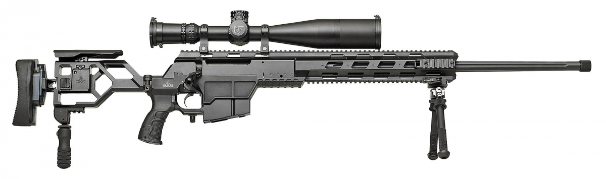IWI DAN .338 sniper rifle Side view of the IWI DAN .338 Lapua Magnum sniper rifle