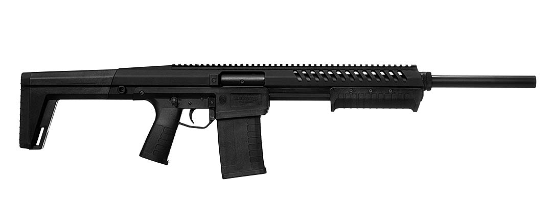 Blackwater Firearms Sentry 12 pump-action shotgun, now available in the US Blackwater Firearms Sentry 12 pump-action magazine-fed shotgun, right side