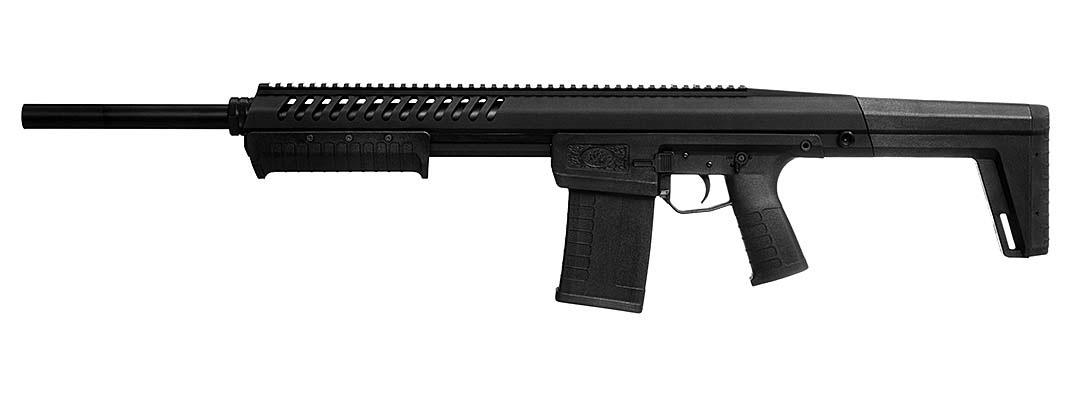 Blackwater Firearms Sentry 12 pump-action shotgun, now available in the US Blackwater Firearms Sentry 12 pump-action magazine-fed shotgun, left side