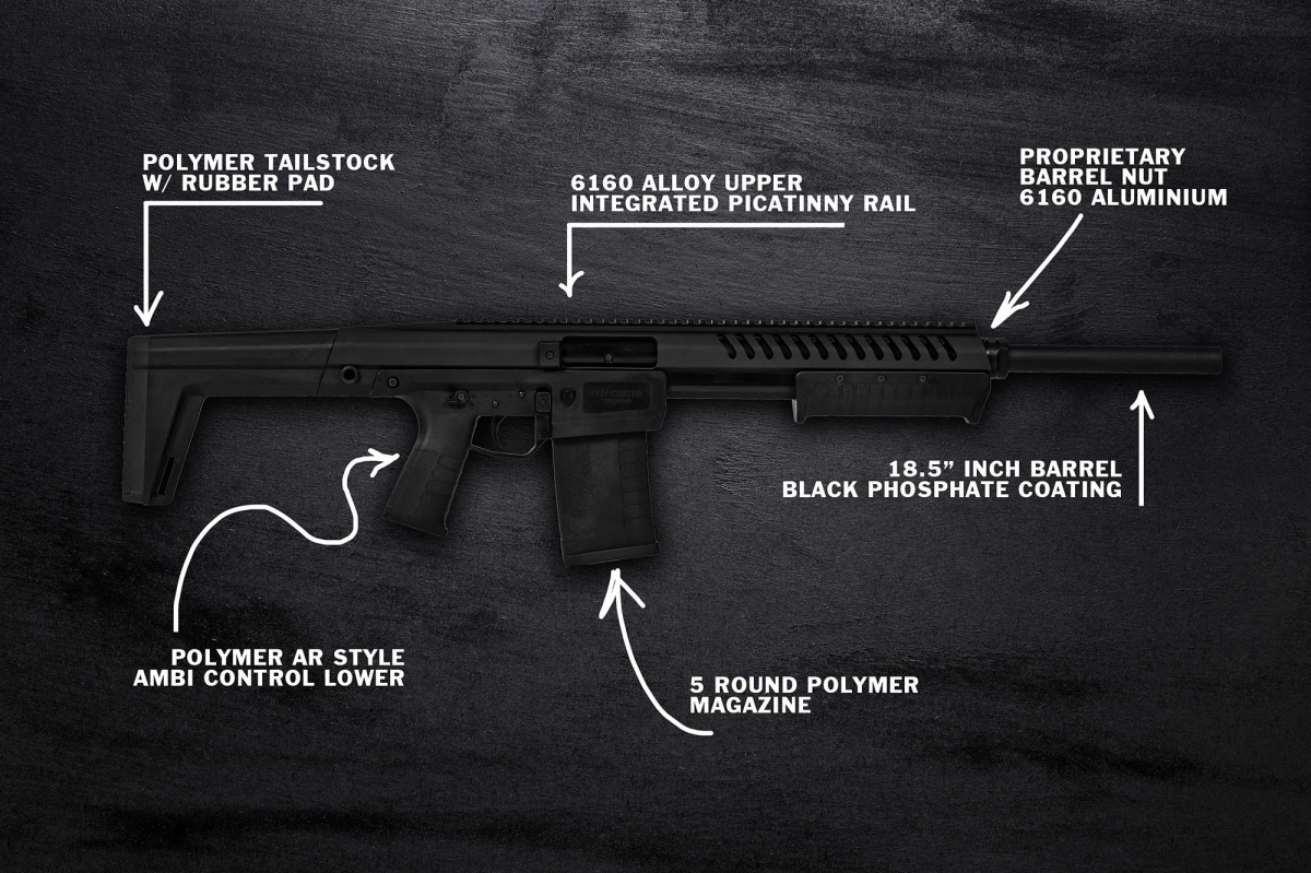 Blackwater Firearms Sentry 12 pump-action shotgun, now available in the US Some of the features of the Blackwater Firearms Sentry 12 pump-action shotgun