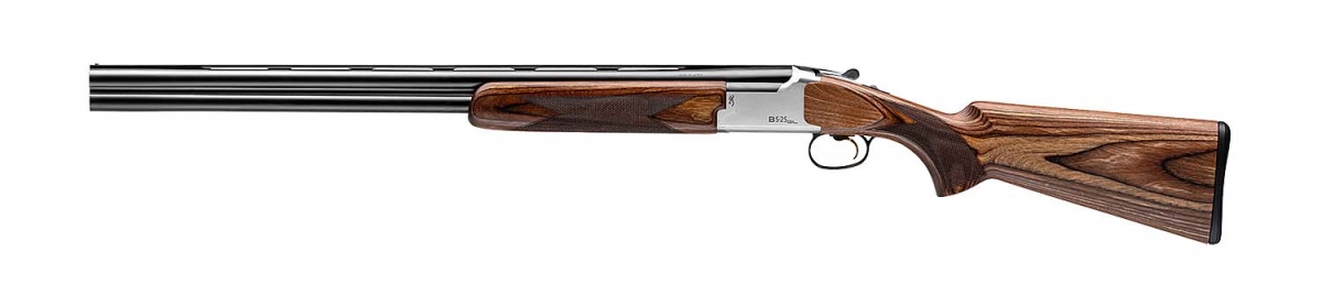 New Browning B525 Game Laminated over-and-under shotgun Browning B525 Game Laminated over-and-under hunting shotgun – left side