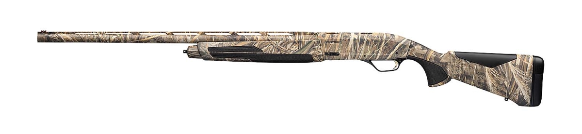 Browning Maxus 2 Camo MAX5: a new semi-automatic shotgun for all hunters! Browning Maxus 2 Camo MAX5 12-gauge semi-automatic shotgun – left side