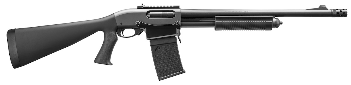 Remington 870 DM: il "pompa" si fa il caricatore! Il Remington 870 DM con calciatura tattica