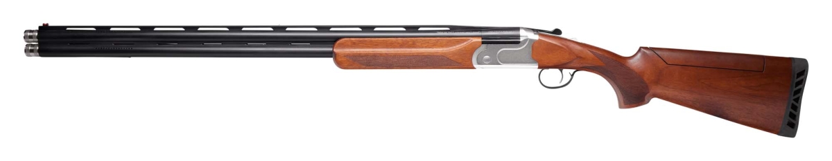 Savage Arms introduces the Stevens 555 Sporting over-under shotgun Savage Arms Stevens 555 Sporting 12-gauge over-under shotgun – left side