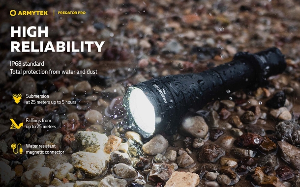 Torcia Armytek Predator Pro Magnet USB Torcia Armytek Predator Pro Magnet USB