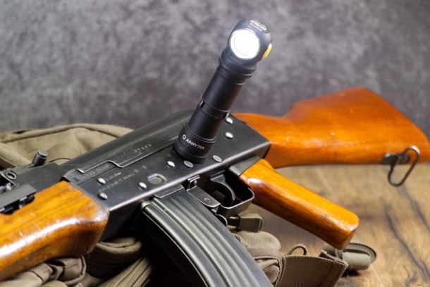 Armytek Wizard C2 Pro Max Magnet USB flashlight The magnet is powerful but, no, you can't use it this way as a WML. Rather be careful not to carry it in your pocket with magnetic stripe cards.