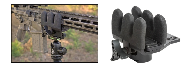 From Art to Arsenal: usability of tripod ball-heads for rifle shooting The Reaper Grip Direct Mount, mounted on a ball-head