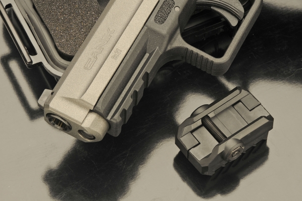 The sensor can be solidly attached to any firearm with a Picatinny interface