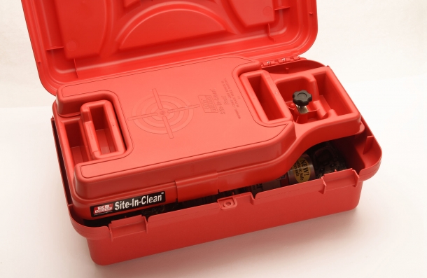 When in place, the tray acts a cover for the bottom storage box...