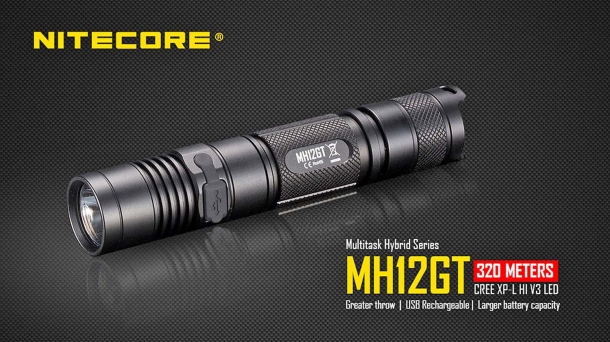 The new Nitecore MH12GT tactical flashlight The new Nitecore MH12GT flashlight