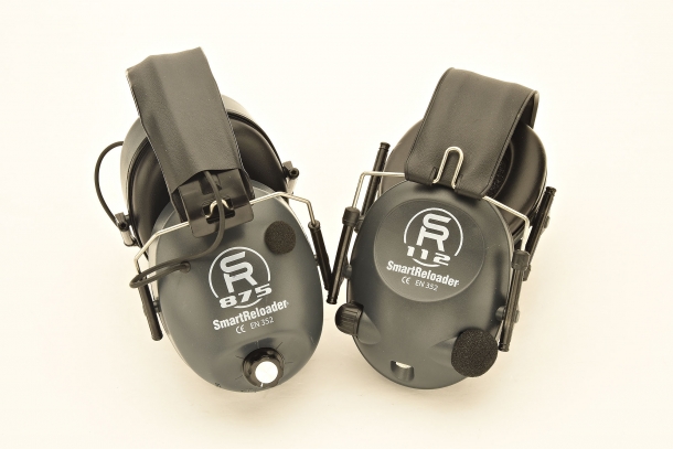 From left: the SmartReloader SR875 and the SR112 earmuffs