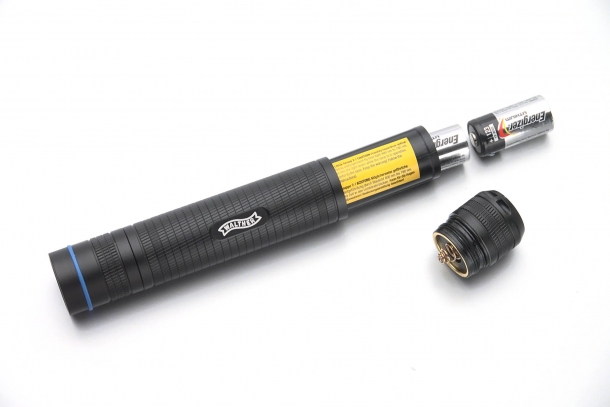 ... or two commercial CR123 batteries, with slight variations in the output level