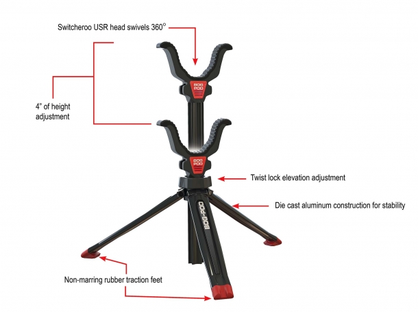 BogPod Rapid Shooting Rest: il rest veloce BogPod Rapid Shooting Rest: il rest veloce