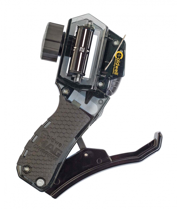 Caldwell Mag Charger Universal Pistol Loader: il carichino universale per pistole Lo Universal Pistol Loader della Caldwell riduce di circa la metà lo sforzo necessario a riempire un caricatore
