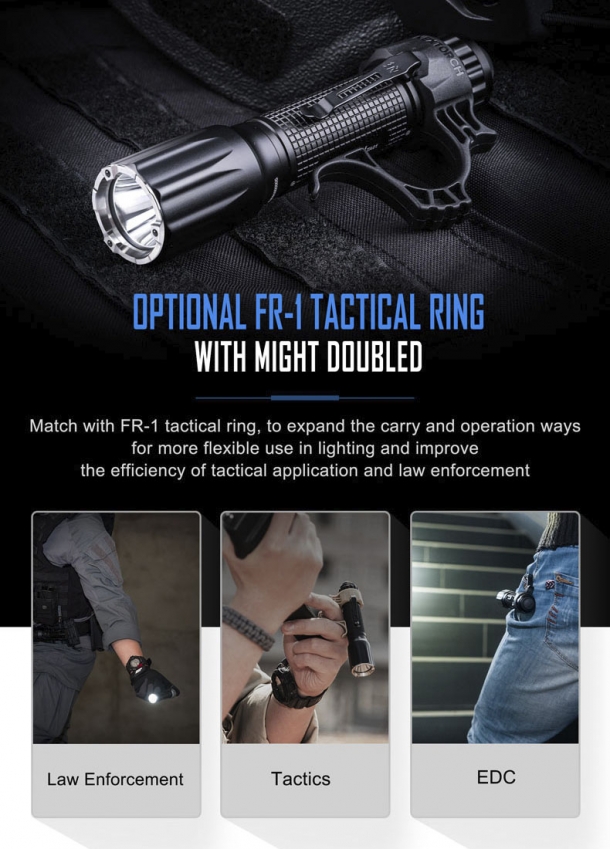 Nextorch upgraded TA30 one-step strobe tactical flashlight Nextorch upgraded TA30 one-step strobe tactical flashlight