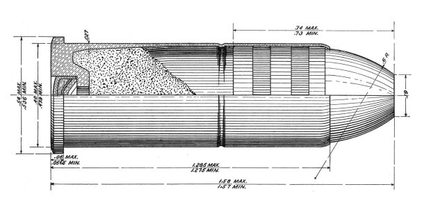 La cartuccia .45 Colt: 150 anni portati bene Sezione e dimensioni di una cartuccia .45 Colt (fonte: Ammo Encyclopedia)
