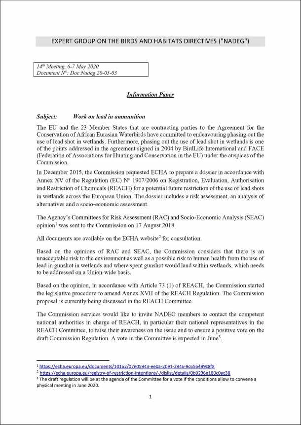 DIVIETO MUNIZIONI IN PIOMBO: la Commissione UE beccata con le mani nella marmellata! DIVIETO MUNIZIONI IN PIOMBO: la Commissione UE beccata con le mani nella marmellata!