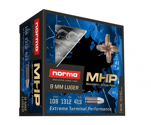 Norma MHP Monolithic Hollow Point self-defense ammunition