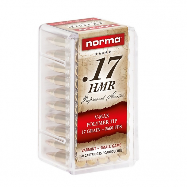 Norma V-MAX .17 HMR ammunition Norma V-MAX .17 HMR ammunition