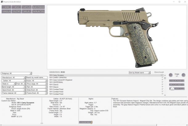 Firearms Guide: l'ottava edizione è su USB! ...per un'arma corta...