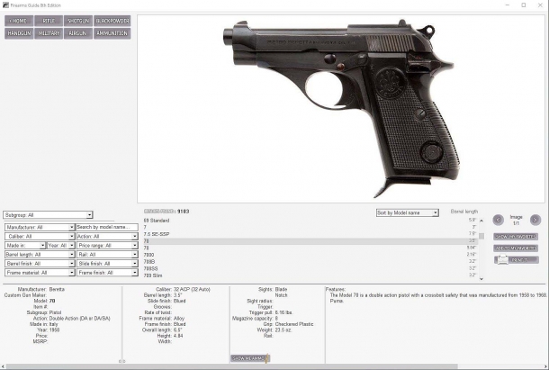 Firearms Guide: l'ottava edizione è su USB! La Firearms Guide copre anche alcuni dei modelli storici più importanti