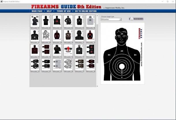 Firearms Guide: l'ottava edizione è su USB! La Firearms Guide offre anche una vasta gamma di bersagli stampabili per il tiro d'allenamento