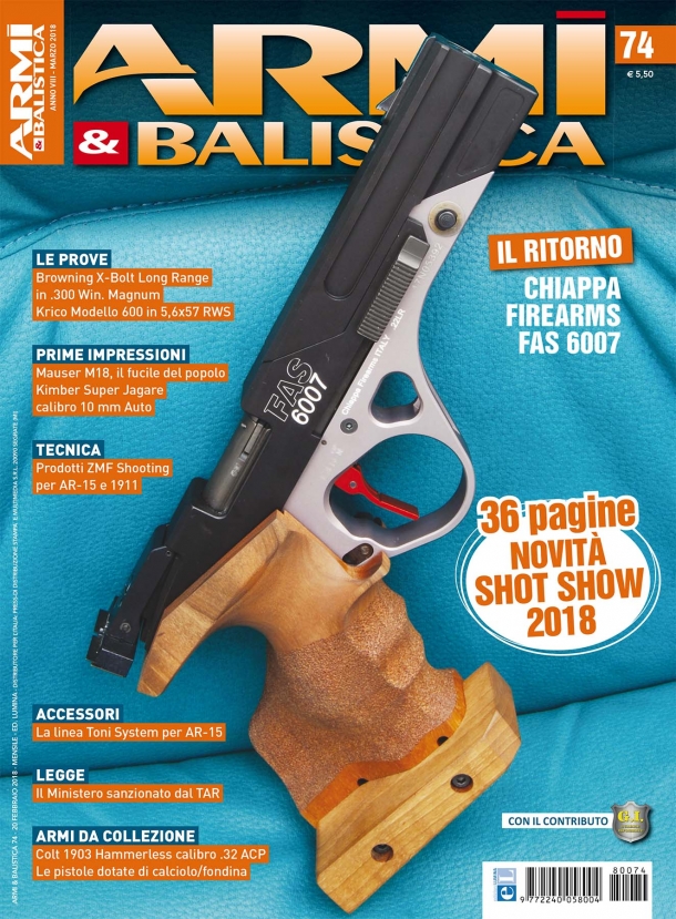 ARMI & BALISTICA: in edicola il numero di marzo ARMI & BALISTICA: in edicola il numero di marzo