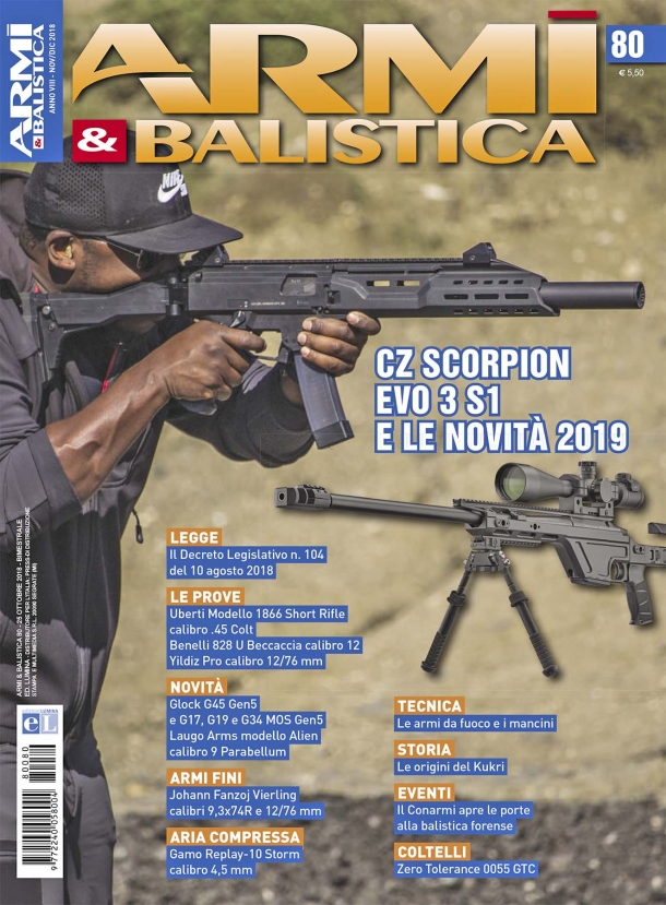 ARMI & BALISTICA: in edicola il numero 80 di novembre-dicembre 2018