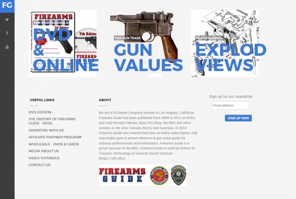 The 7th edition of the Firearms Guide is available The Firearms Guide also offers gun values, exploded views, printable targets, and much more