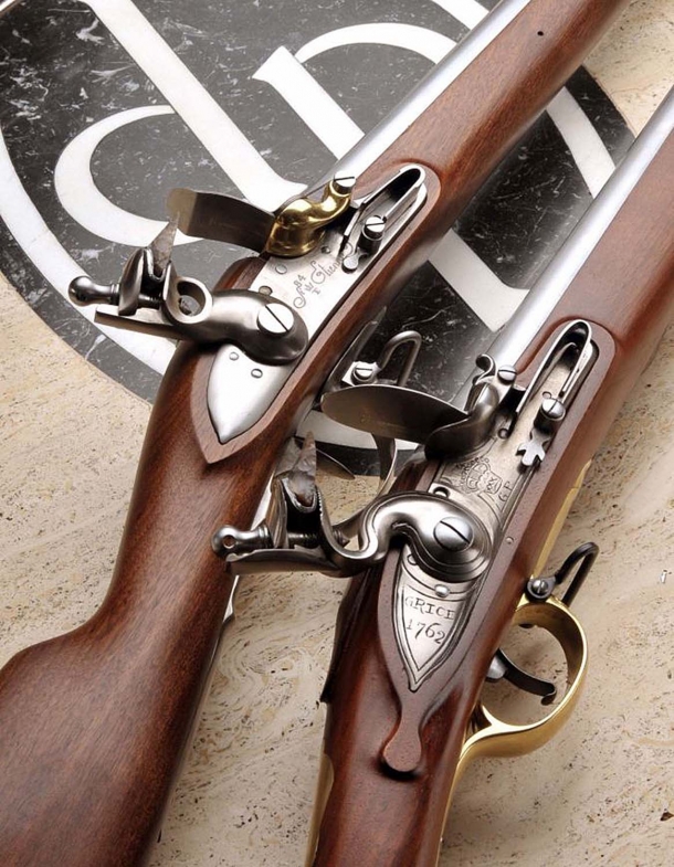 Le armi storiche Pedersoli a SuperQuark I due protagonisti delle Guerre Napoleoniche: il fucile francese 1777 Anno IX in calibro .69 e il fucile inglese Brown Bess in calibro .75, entrambi a pietra focaia