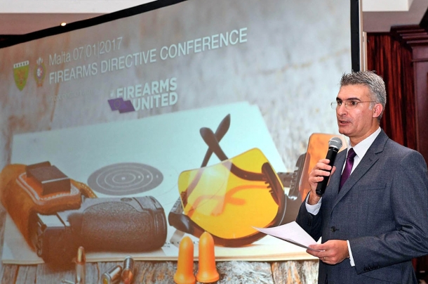 Firearms United: la conferenza a Malta Carmelo Abela, Ministro dell'Interno della Repubblica di Malta