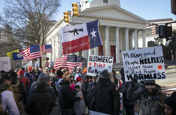 USA: the gun rights movement is non violent Despite the media and anti-gun propaganda, even where open carry is legal, protests where firearms are displayed in public are few and far between; and none of those events saw a firearm be discharged
