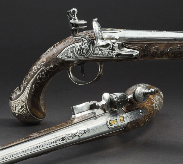 Hermann Historica Spring Auction 2018 Pair of significant deluxe flintlock pistols, Princes von Lobkowitz