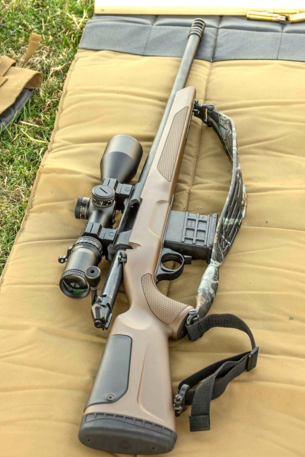 Trofeo Fiocchi-Sabatti 2022 La carabina Sabatti Rover Shooter, equipaggiata con ottica Sightmark Citadel 3-18x50, che i tiratori hanno potuto provare durante l'evento