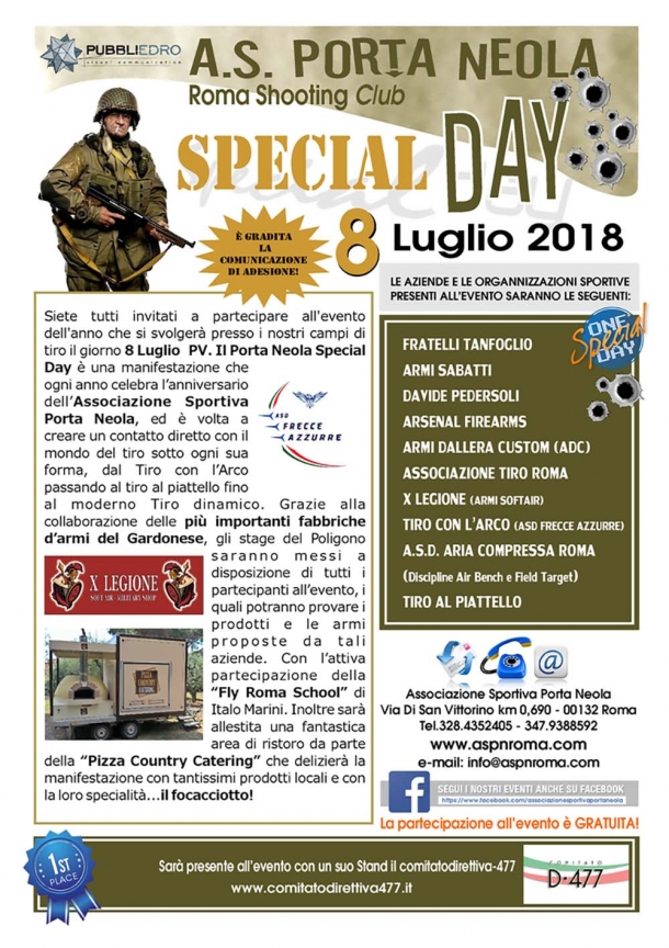 Eventi: poligono di Porta Neola, Special Day 2018 Eventi: poligono di Porta Neola, Special Day 2018