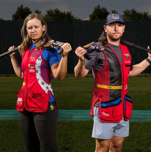 Beretta wins all at the Paris Olympics Vincent Hancock and Austen Smith (USA), silver medal in Mixed Team Skeet