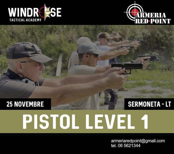 Armeria Red Point: corsi di fine novembre con Windrose Tactical Academy Corso: