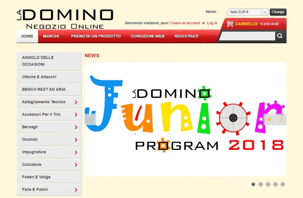 Il nuovo sito di La Domino Il Negozio Online di La Domino, dove è possibile acquistare moltissimi accessori dedicati al tiro sportivo e agonistico