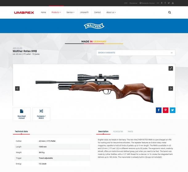 The new layout of the airguns...