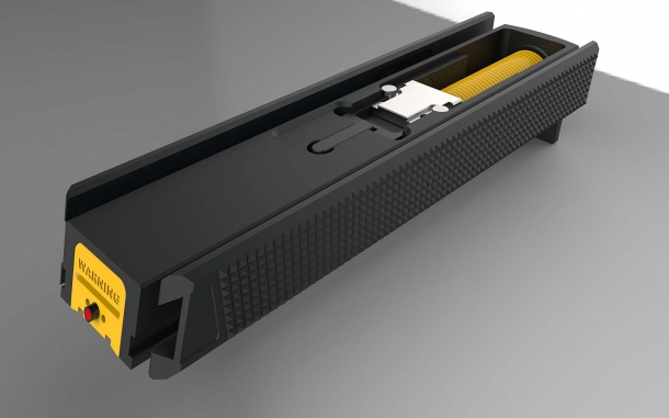 New projects from Tecnostudio Engineering The 'BulldogET' pistol design is based on a roller-locking system