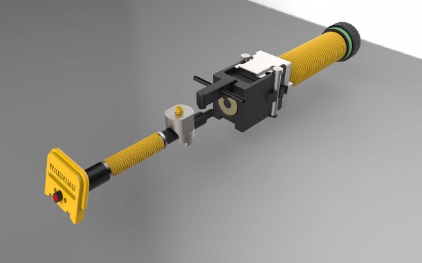 New projects from Tecnostudio Engineering A 3D rendering of the barrel and breechblock design for the 'BulldogET' pistol