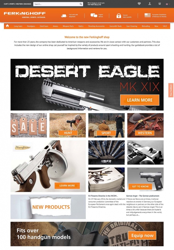 Waffen Ferkinghoff launches the new online shop
