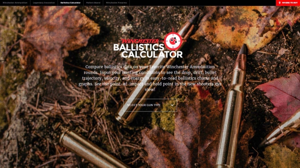 New Winchester Ammunition Web Site and Enhanced Ballistics Calculator