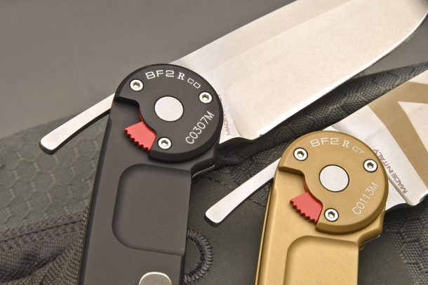 Speed Razor Opening System: the opening system of the new Extrema Ratio BF2 R knife is very similar to that typically found on a straight razor