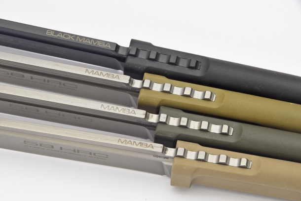The deep serrations on the blade