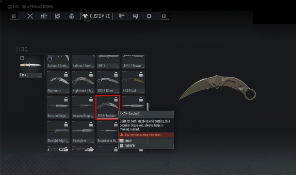Tom Clancy's Ghost Recon Breakpoint adotta i coltelli Extrema Ratio Extrema Ratio SKAR Testudo