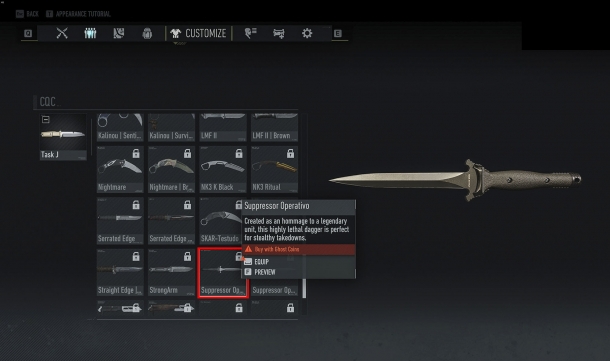 Tom Clancy's Ghost Recon Breakpoint adotta i coltelli Extrema Ratio Extrema Ratio Suppressor Operativo